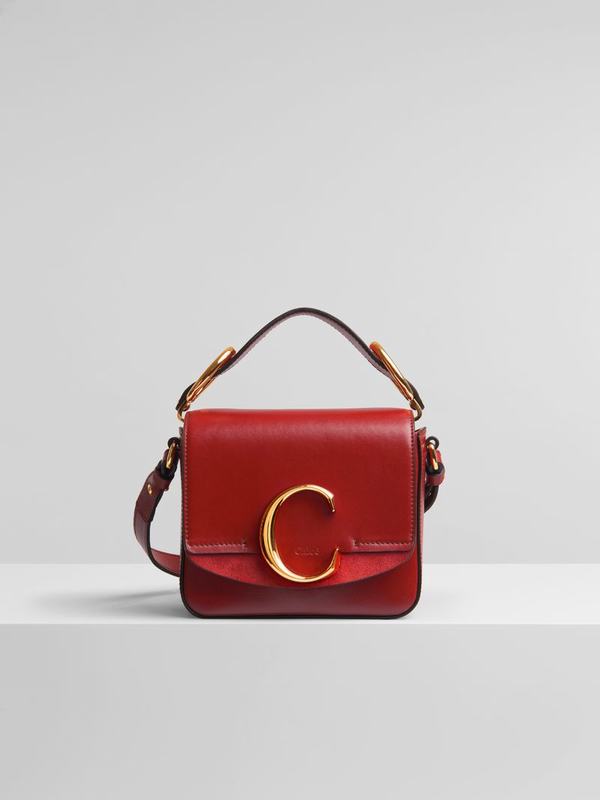 Mini Bolsos Mujer Chloé C Rojas Suede CBJP74612